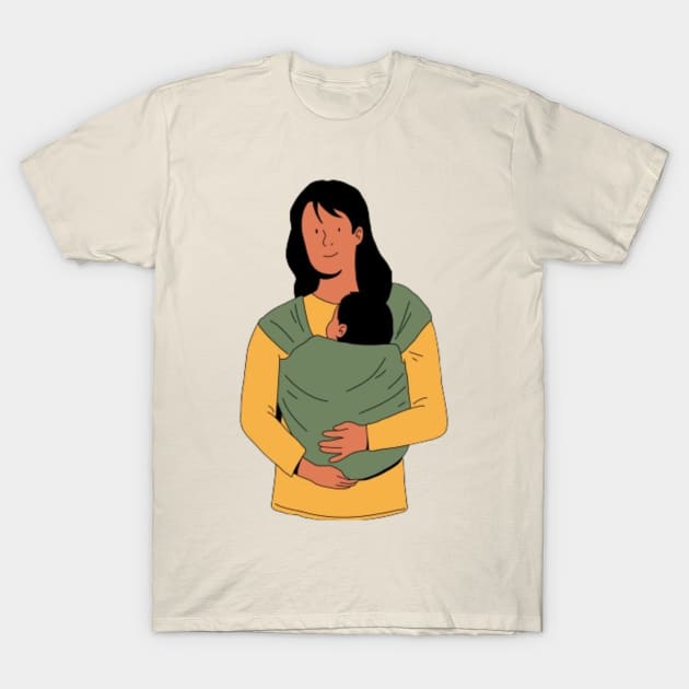 Mom And Baby T-Shirt by Nahlaborne